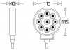 720076 Luminex LED Munkalámpa - 1700 Lumen, 9-33V + 0,35 m kábel