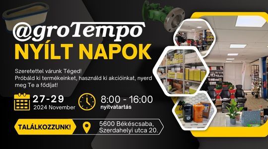 Agrotempo Nyílt Napok 2024. november 27-29